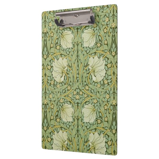 William Morris Pimpernel Bloemen Blauw Behang Klembord (Links)