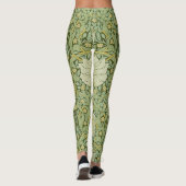 William Morris Pimpernel Bloemen Blauw Behang Leggings (Achterkant)