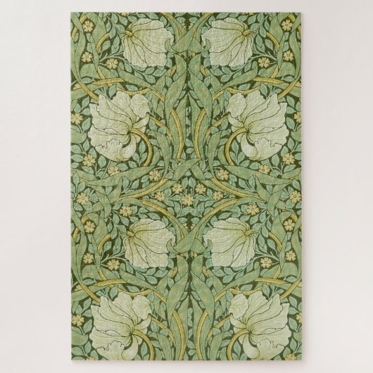 William Morris Pimpernel Bloemen Blauw Behang Legpuzzel (Verticaal)
