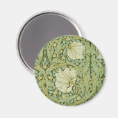 William Morris Pimpernel Bloemen Blauw Behang Magneet (Voorkant / Achterkant)