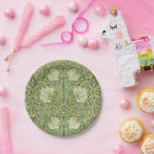 William Morris Pimpernel Bloemen Blauw Behang Papieren Bordje (Feest)