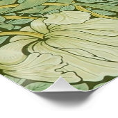 William Morris Pimpernel Bloemen Blauw Behang Perfect Poster (Hoek)