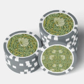 William Morris Pimpernel Bloemen Blauw Behang Poker Chips (Opstapeling)