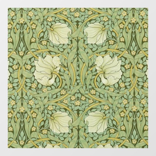 William Morris Pimpernel Bloemen Blauw Behang Raamsticker (Vel)