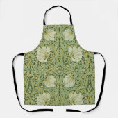 William Morris Pimpernel Bloemen Blauw Behang Schort (Voorkant)