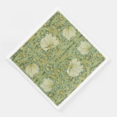 William Morris Pimpernel Bloemen Blauw Behang Servet (Hoek)