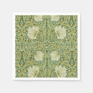 William Morris Pimpernel Bloemen Blauw Behang Servet