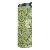 William Morris Pimpernel Bloemen Blauw Behang Thermosbeker (Gedraaid links)