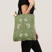 William Morris Pimpernel Bloemen Blauw Behang Tote Bag (Dichtbij)