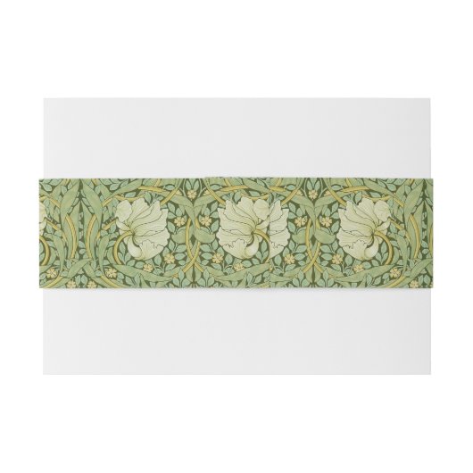 William Morris Pimpernel Bloemen Blauw Behang Uitnodigingen Wikkel (Achterkant Voorbeeld)