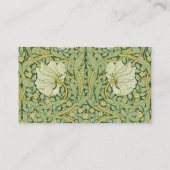 William Morris Pimpernel Bloemen Blauw Behang Visitekaartje (Achterkant)