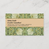 William Morris Pimpernel Bloemen Blauw Behang Visitekaartje (Voorkant)