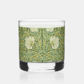 William Morris Pimpernel Bloemen Blauw Behang Whisky Glas (Voorkant)