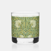 William Morris Pimpernel Bloemen Blauw Behang Whisky Glas (Achterkant)