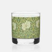 William Morris Pimpernel Bloemen Blauw Behang Whisky Glas (Links)