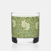 William Morris Pimpernel Bloemen Blauw Behang Whisky Glas (Rechts)