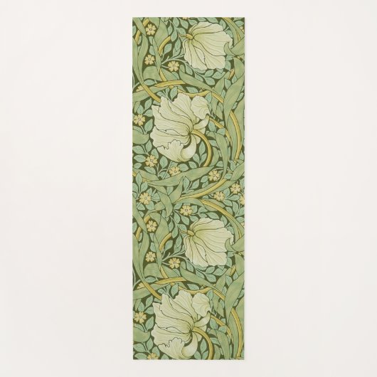 William Morris Pimpernel Bloemen Blauw Behang Yogamat (Voorkant)