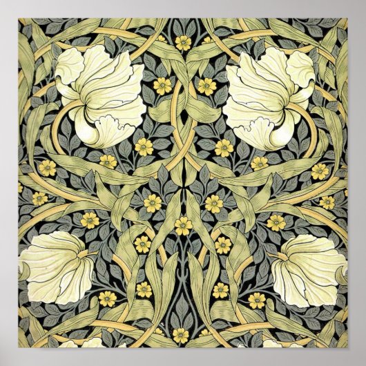 William Morris Pimpernel Bloemige Behang Poster (Voorkant)