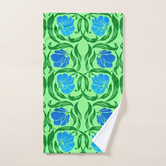 William Morris Pimpernel, Blue & Lime Green Bad Handdoek (Handdoek)
