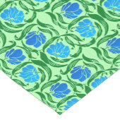 William Morris Pimpernel, Blue & Lime Green Korte Tafelloper (Hoek)