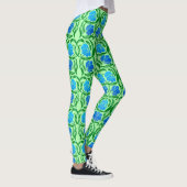 William Morris Pimpernel, Blue & Lime Green Leggings (Rechts)