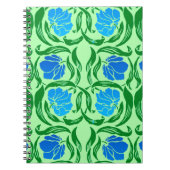 William Morris Pimpernel, Blue & Lime Green Notitieboek (Voorkant)