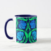 William Morris Pimpernel, Cobalt Blue en Green Mok (Links)