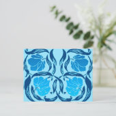 William Morris Pimpernel, Denim & Light Blue Briefkaart (Staand voorkant)