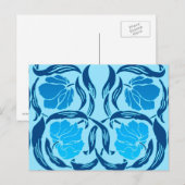William Morris Pimpernel, Denim & Light Blue Briefkaart (Voorkant / Achterkant)