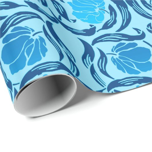 William Morris Pimpernel, Denim & Light Blue Cadeaupapier (Rol Hoek)