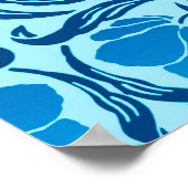 William Morris Pimpernel, Denim & Light Blue Poster (Hoek)