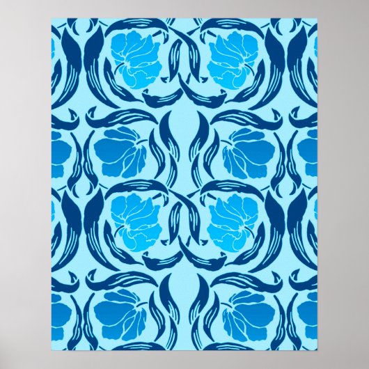 William Morris Pimpernel, Denim & Light Blue Poster (Voorkant)