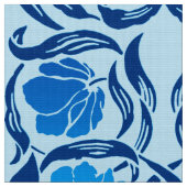 William Morris Pimpernel, Denim & Light Blue Stof (Close Up)