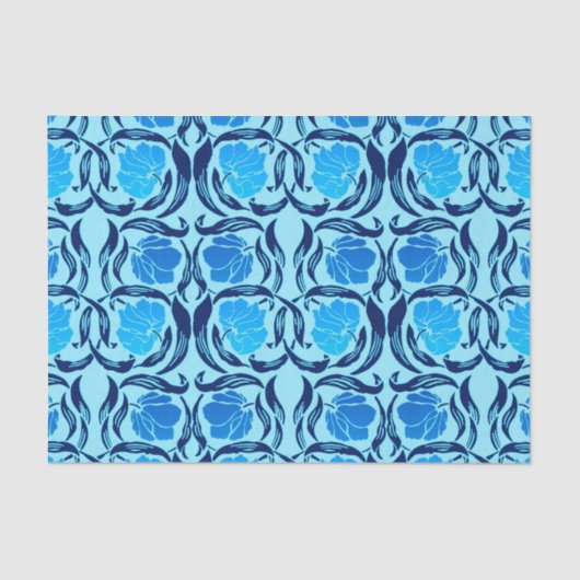 William Morris Pimpernel, Denim & Light Blue Tissuepapier (Voorkant)