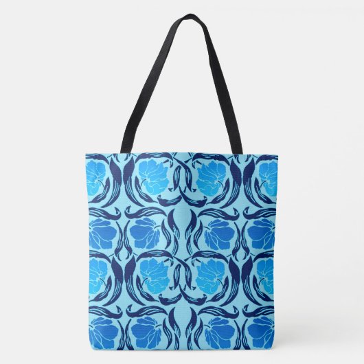 William Morris Pimpernel, Denim & Light Blue Tote Bag (Voorkant)