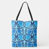 William Morris Pimpernel, Denim & Light Blue Tote Bag (Achterkant)