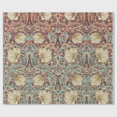William Morris Pimpernel Dusty Roos Bloempatroon Cadeaupapier (Vlak)