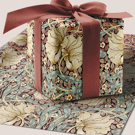 William Morris Pimpernel Dusty Roos Bloempatroon Cadeaupapier