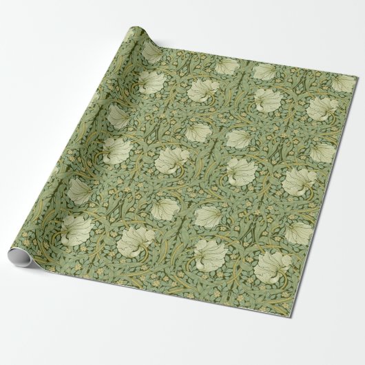 William Morris  Pimpernel Floral Pattern Cadeaupapier (Uitgerold)