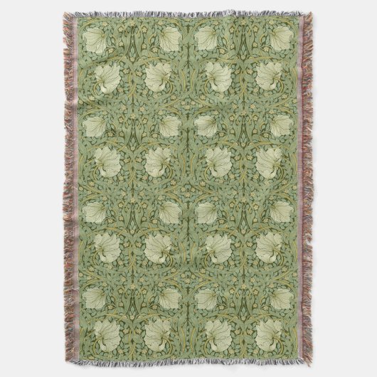 William Morris  Pimpernel Floral Pattern Deken (Voorkant Verticaal)