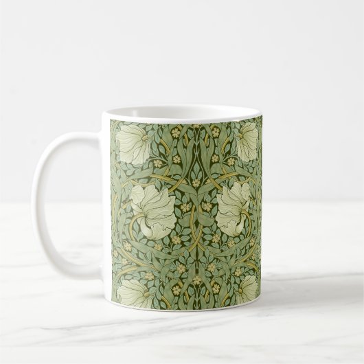 William Morris Pimpernel Floral Pattern Koffiemok (Links)