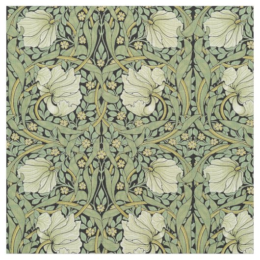 William Morris  Pimpernel Floral Pattern Stof (Close Up)
