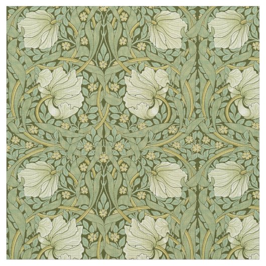 William Morris  Pimpernel Floral Pattern Stof (Close Up)