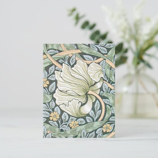 William Morris Pimpernel Floral Wallpaper Briefkaart (Staand voorkant)