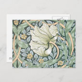 William Morris Pimpernel Floral Wallpaper Briefkaart (Voorkant / Achterkant)