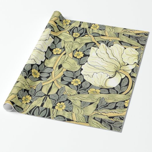 William Morris Pimpernel Floral Wallpaper Cadeaupapier (Uitgerold)