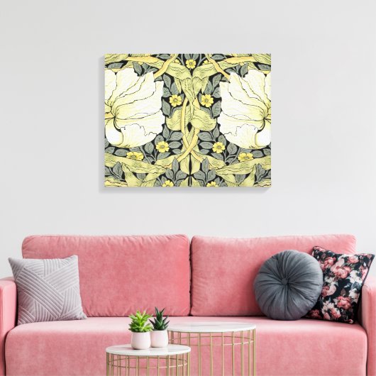 William Morris Pimpernel Floral Wallpaper Canvas Afdruk (Insitu (Woonkamer))