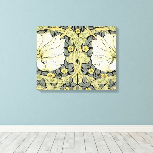 William Morris Pimpernel Floral Wallpaper Canvas Afdruk (Insitu (Houten vloer))