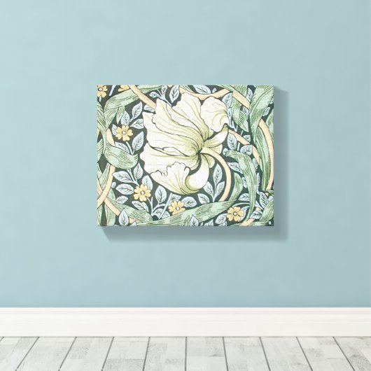 William Morris Pimpernel Floral Wallpaper Canvas Afdruk (Insitu (Houten vloer))