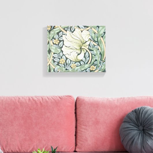 William Morris Pimpernel Floral Wallpaper Canvas Afdruk (Insitu (Woonkamer))